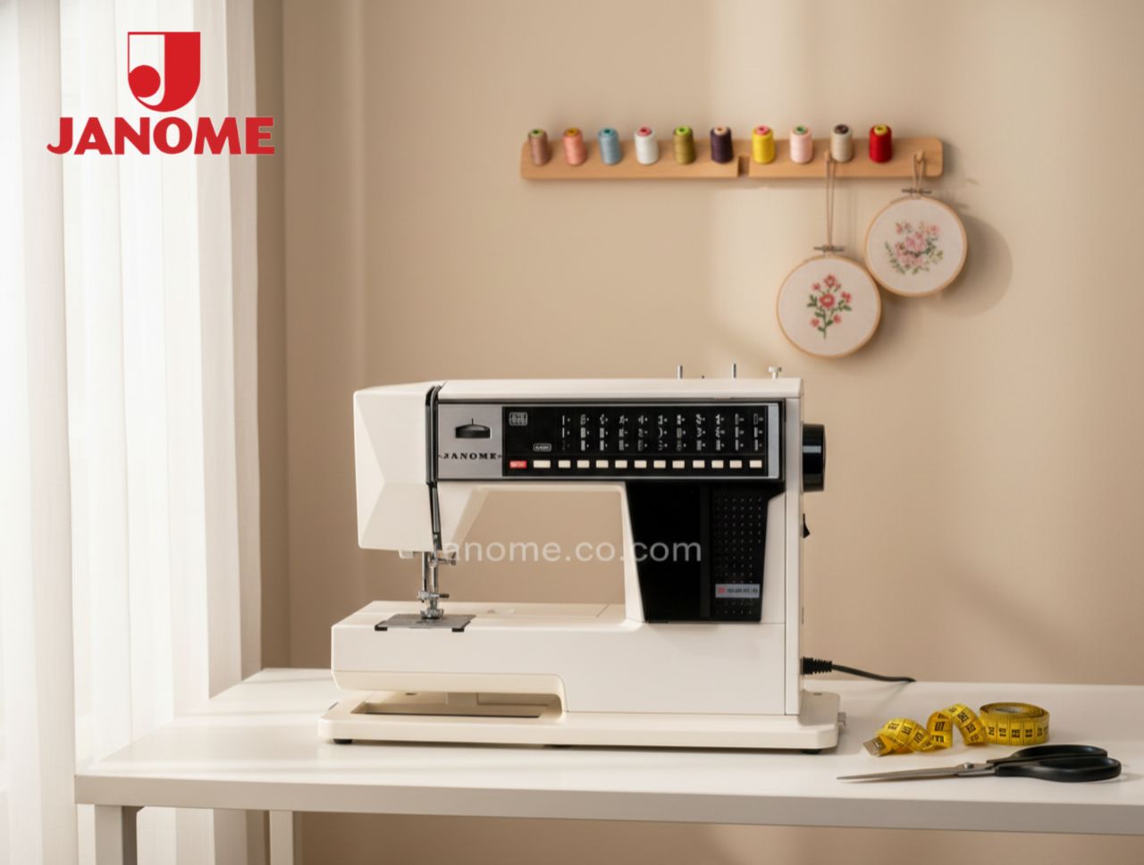 چرخ خیاطی و گلدوزی ژانومه استوک ژاپن مدل 5002